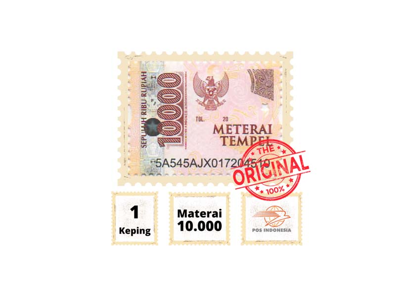 Materai Tempel 10.000 Original